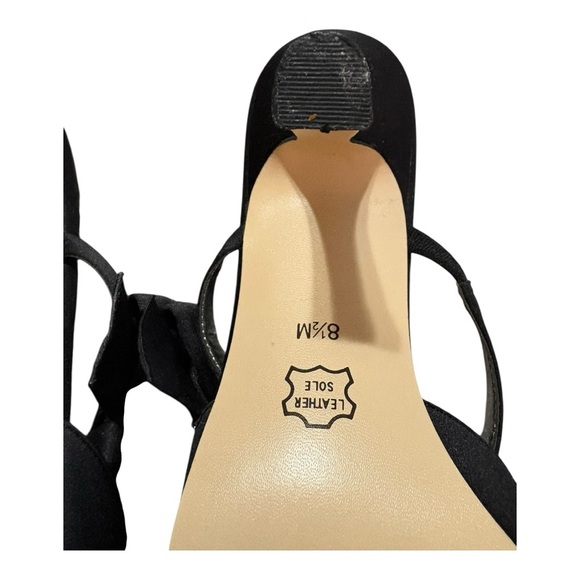 Sam & Libby Black Women's Heels with Bows in strap. Size 8.5 - Picture 8 of 9